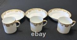 Collectible Three sets of French Sèvres-style demitasse cups and saucers