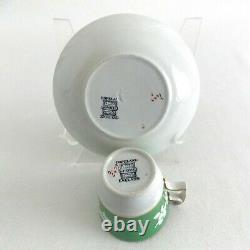 Copeland Spode Chelsea Bird Demitasse Cups And Saucers Green Multicolored Birds