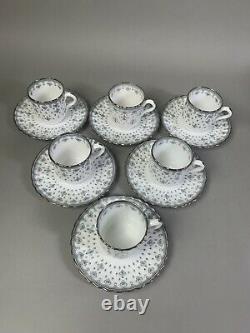 Copeland Spode Fleur De Lys Set Of 6 Demitasse Cups And Saucers