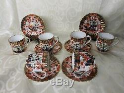 Copeland Spode Imari Set of Six Demitasse Cups and Saucers