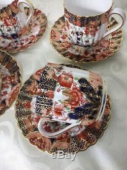 Copeland Spode Imari Set of Six Demitasse Cups and Saucers