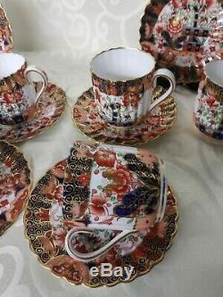 Copeland Spode Imari Set of Six Demitasse Cups and Saucers