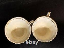 Crescent & Sons demitasse cups & saucers (4) each very good vintage condition