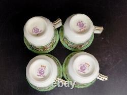 Crescent & Sons demitasse cups & saucers (4) each very good vintage condition