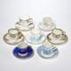 Crown Staffordshire Coalport Ginori Demitasse Espresso 7 Cups 7 Saucers 14pc Lot