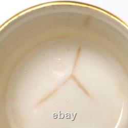 Crown Staffordshire Cobalt Blue Gold Bone China Demitasse Espresso Cups Saucers