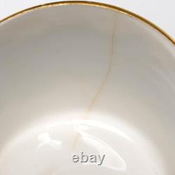 Crown Staffordshire Cobalt Blue Gold Bone China Demitasse Espresso Cups Saucers