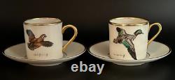 Cyril Gorainoff for Von Lengerke & Antoine Game Birds Demitasse Cups & Saucers