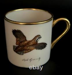 Cyril Gorainoff for Von Lengerke & Antoine Game Birds Demitasse Cups & Saucers