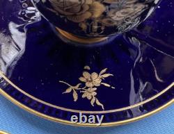 Demitasse Coffee Set for 12, Bareuther Bavaria Echt Cobalt Gold Roses & Flowers