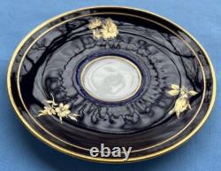 Demitasse Coffee Set for 12, Bareuther Bavaria Echt Cobalt Gold Roses & Flowers