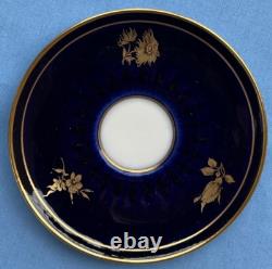 Demitasse Coffee Set for 12, Bareuther Bavaria Echt Cobalt Gold Roses & Flowers