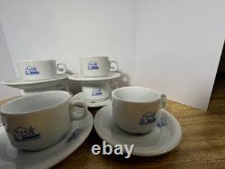 Demitasse Cup Saucer Set of 7 HVAR Hotel Croatia Porcelain Espresso Coffee Set