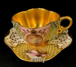 Demitasse Cup and saucer England Gold Coalport Gold