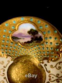 Demitasse Cup and saucer England Gold Coalport Gold