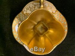 Demitasse Cup and saucer England Gold Coalport Gold