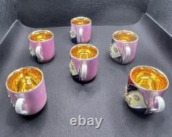 Demitasse Espresso or Tea Cups & Reticulated Saucers. Made in Germany Set of 6