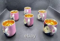 Demitasse Espresso or Tea Cups & Reticulated Saucers. Made in Germany Set of 6