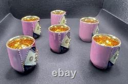 Demitasse Espresso or Tea Cups & Reticulated Saucers. Made in Germany Set of 6