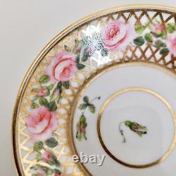 Derby King Street demitasse cup, roses and gilt 1861-1935