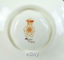 Doulton Burslem Porcelain Tall Scalloped 2 3/8 Demitasse Cup & Saucer 1891-1902