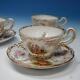 Dresden Porcelain 3 Demitasse Espresso Cups, 3 Saucers