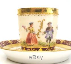 Dresden Porcelain Ambrosius Lamm Demitasse Cup & Saucer, circa 1900
