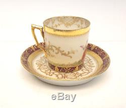 Dresden Porcelain Ambrosius Lamm Demitasse Cup & Saucer, circa 1900