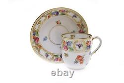 Dresdner Art Schumann Bavaria Flat 2 1/4 Demitasse Cup & Saucers (Set of 10)