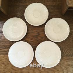 Du Barry by Faiencerie de Gien France Creamy White 5 Demitasse Cups & Saucers