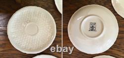 Du Barry by Faiencerie de Gien France Creamy White 5 Demitasse Cups & Saucers