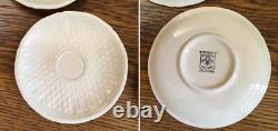 Du Barry by Faiencerie de Gien France Creamy White 5 Demitasse Cups & Saucers