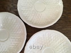 Du Barry by Faiencerie de Gien France Creamy White 5 Demitasse Cups & Saucers