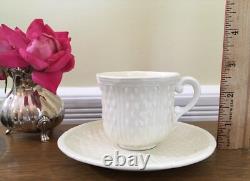 Du Barry by Faiencerie de Gien France Creamy White 5 Demitasse Cups & Saucers