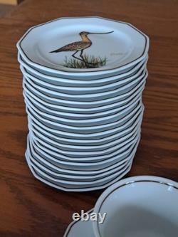 Dutch 3 Piece Demitasse Teacup, Saucer & Dessert Plate Hollandse Bird Pattern