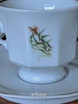 Dutch 3 Piece Demitasse Teacup, Saucer & Dessert Plate Hollandse Bird Pattern