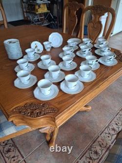 Dutch 3 Piece Demitasse Teacup, Saucer & Dessert Plate Hollandse Bird Pattern