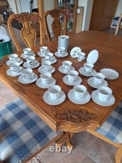 Dutch 3 Piece Demitasse Teacup, Saucer & Dessert Plate Hollandse Bird Pattern