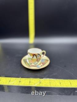 EBay TitleVintage Japanese Geisha Demitasse Cup & Saucer Set Lot of 7