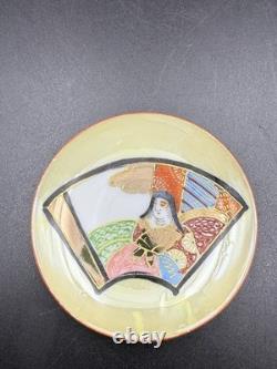 EBay TitleVintage Japanese Geisha Demitasse Cup & Saucer Set Lot of 7