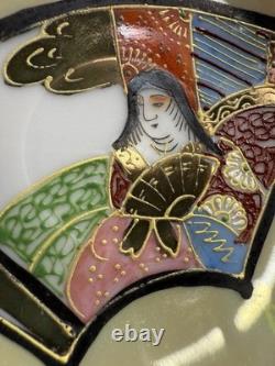 EBay TitleVintage Japanese Geisha Demitasse Cup & Saucer Set Lot of 7