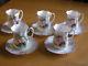 Early Antique 5 Demitasse Cups And Saucers Eggshell Hand Painted Rs R S Prussia