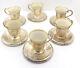 Elite Jw Robinson Sterling Silver 6 Demitasse Cups & Saucers With Lenox Liners