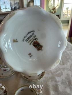 Empress Dresden Flowers Demitasse Set Coffee Cups And Saucers