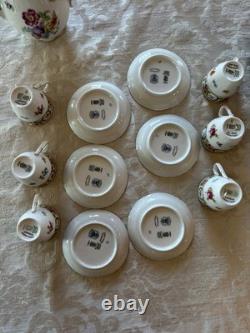 Empress Dresden Flowers Demitasse Set Coffee Cups And Saucers