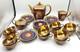 Eschenbach Roswitha Demitasse Tea Coffee Set Cobalt Blue Porcelain 22k Gold 29pc