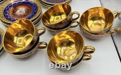 Eschenbach Roswitha Demitasse Tea Coffee Set Cobalt Blue Porcelain 22k Gold 29pc Eschenbach Roswitha Demitasse Tea Coffee Set Cobalt Blue Porcelain 22k Gold 29pc