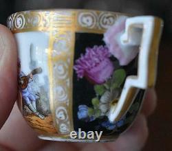 Est Demitasse Cup & Saucer Coll #4 1850 Helena Wolfsohn Dresden Courting Scenes