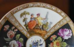 Est Demitasse Cup & Saucer Coll #4 1850 Helena Wolfsohn Dresden Courting Scenes