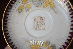 Estate Demitasse Cup & Saucer #9 Early 1900s Aesthetic Movement Floral Butterfly